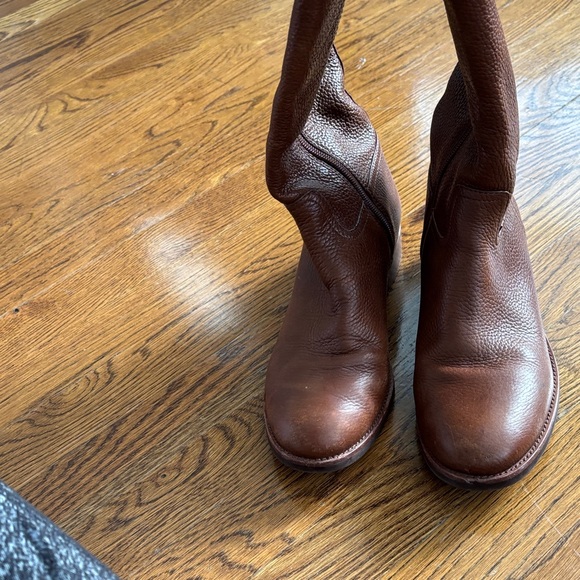 Tory Burch Rich Brown Heeled Boots - Picture 3 of 7